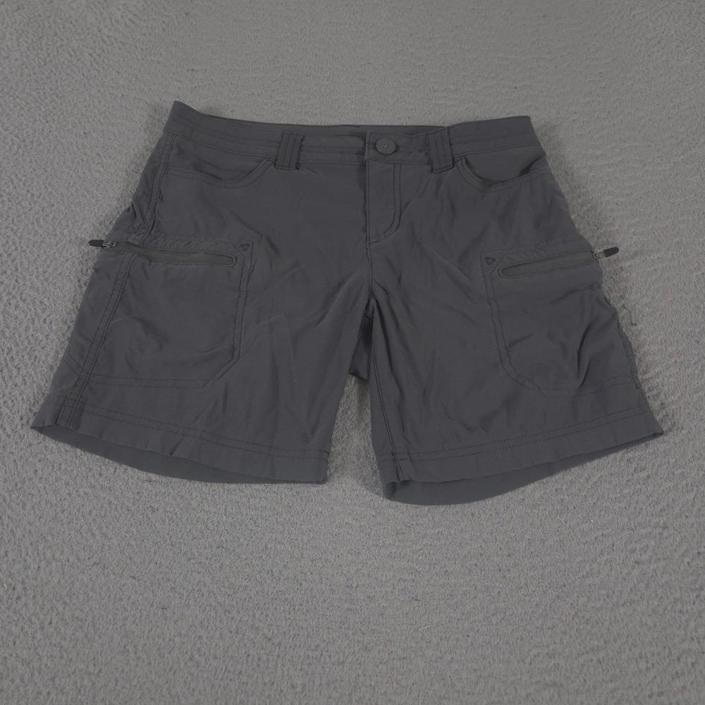 Eddie Bauer Shorts Womens 4 Charcoal First Ascent Guide Nylon Stretch Cargo Hike